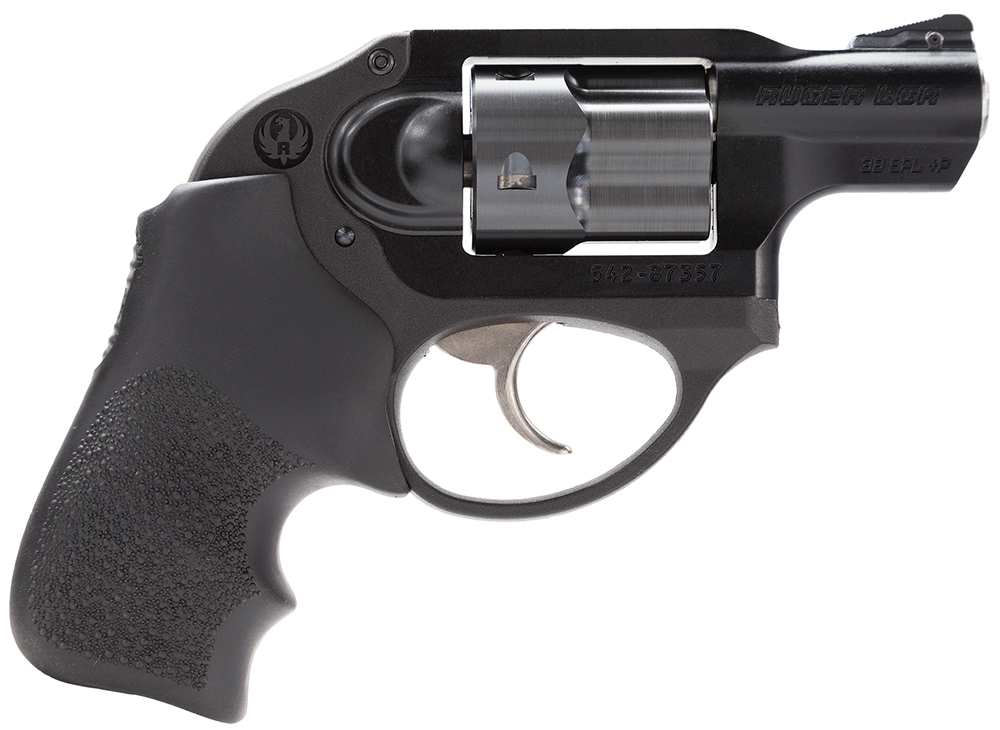 Ruger 5401 LCR Small Frame 38 Special +P 5rd 1.87″ Matte Black Steel Barrel, Black PVD Cylinder ,Matte Black Aluminum Frame, Hogue Tamer Monogrip Grip, Concealed Hammer