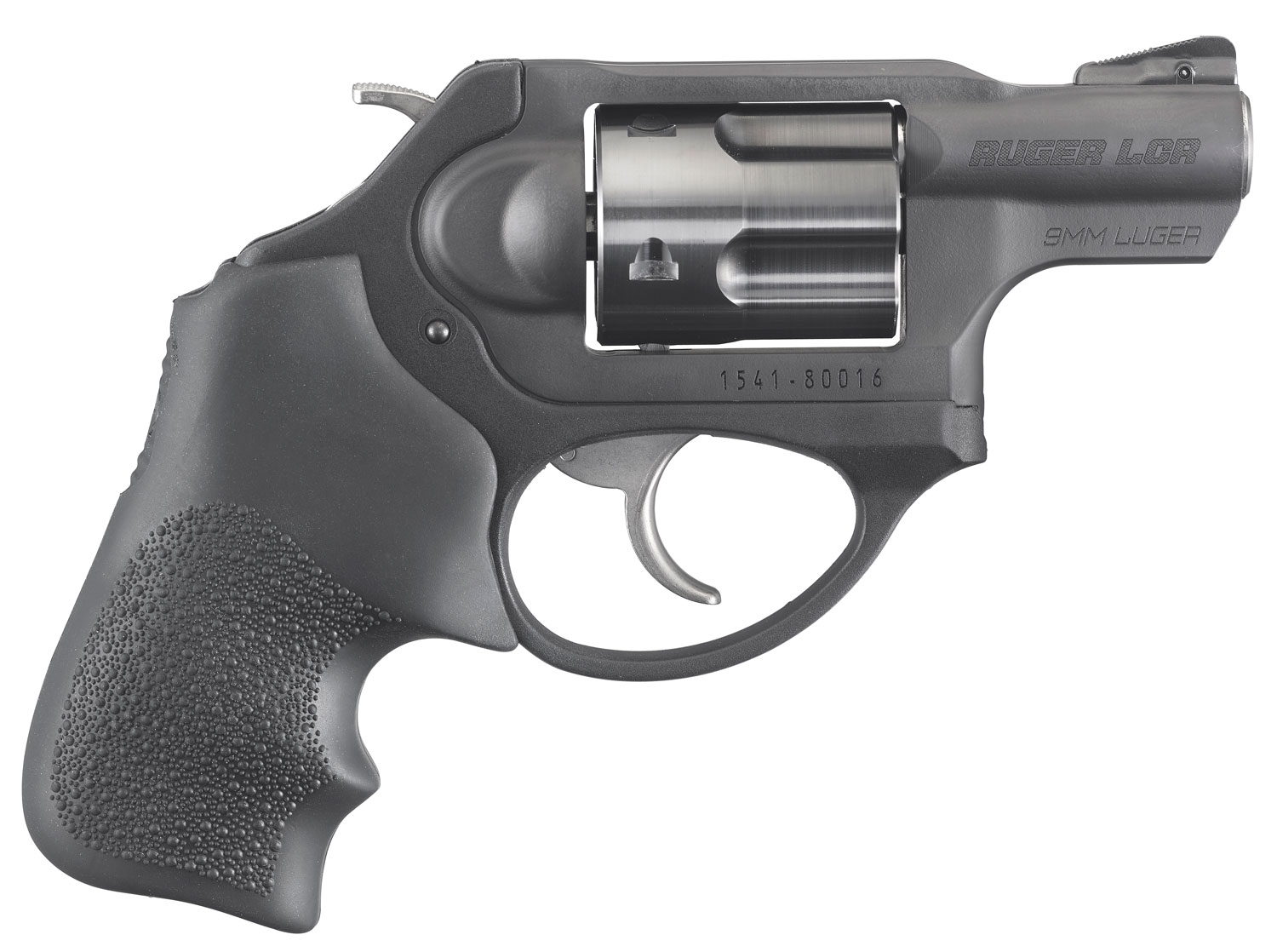 Ruger 5464 LCRx Small Frame 9mm Luger 5 Shot, 1.87″ Matte Black Steel Barrel, Black PVD Cylinder, Matte Black Stainless Steel Frame, Black Hogue Tamer Monogrip, Exposed Hammer