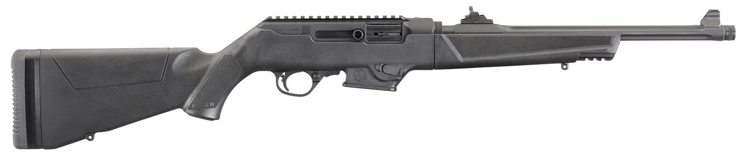 Ruger 19100 PC Carbine 9mm Luger 17+1 16.12″ Threaded/Fluted Barrel, Type III Hard Coat Anodized Aluminum Alloy Receiver, Synthetic Stock, Optics Ready