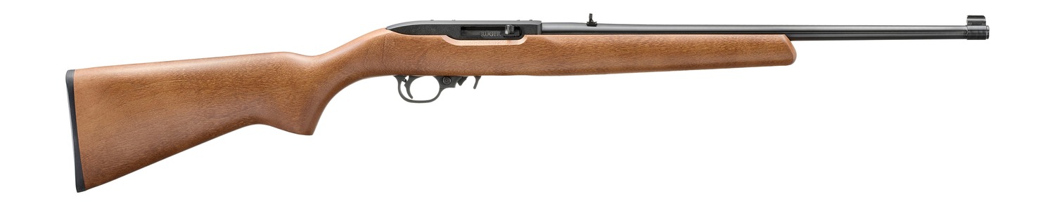 Ruger 32009 10/22 22 LR 10+1 18.50″ Satin Black Alloy Steel Barrel, Drilled & Tapped Receiver, Birch Wood Fixed Stock