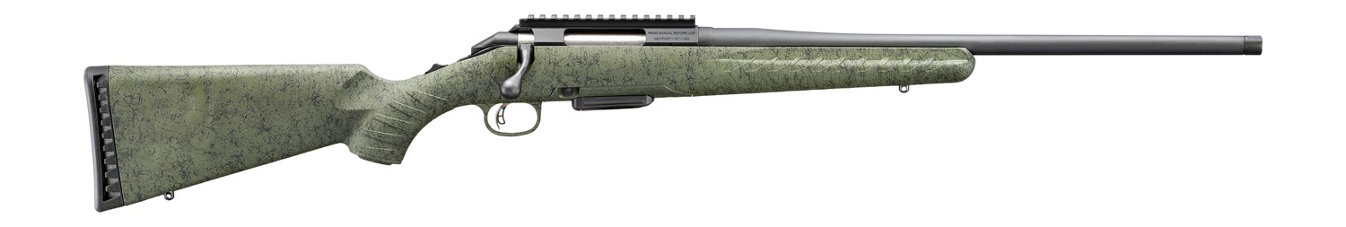 Glenfield 52008 Model A Full Size 223 Rem 5+1 20″ Matte Black Threaded Barrel, Matte Black Alloy Steel Receiver w/Picatinny Rail, Moss Green Splatter Fixed Synthetic Stock, Right Hand
