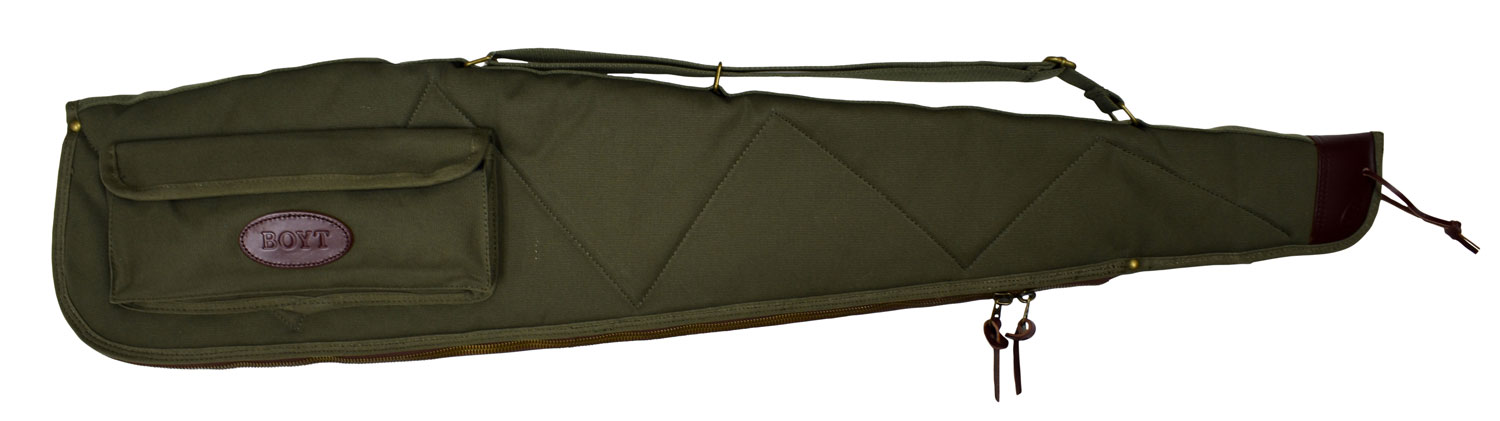 Boyt Harness OGC98PM09 Alaskan Rifle Case 44″ Waxed OD Green Canvas w/ Brass Hardware & Quilted Flannel for Scoped Rifles
