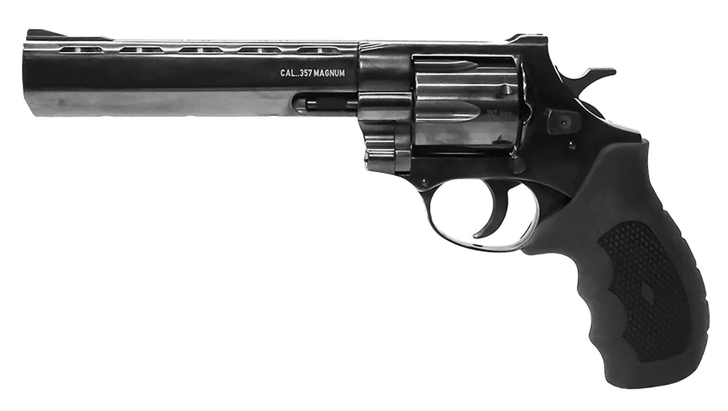 Weihrauch Guns 770134 Windicator 357 Mag 6rd 6″ Blued Steel Barrel, Cylinder & Frame, Ramp Front/Fixed Rear Sights, Exposed Hammer, Finger Grooved Black Rubber Grip