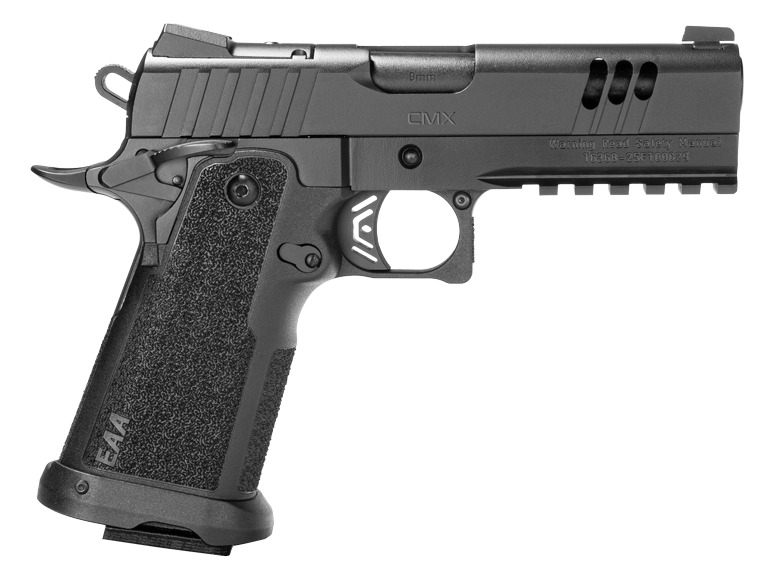 Girsan 395060 Witness2311 CMX 9mm Luger 17+1 4.25″ Black Bull Barrel, Black Cerakote Steel Lightening Cut/Optic Ready/Serrated Slide, Black Polymer Frame w/Beavertail & Picatinny Rail, Textured Grip,