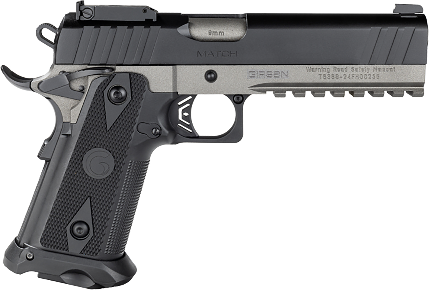 Girsan 395029 Witness2311 9mm Luger 20+1 5″ Black Steel Barrel, Black Serrated Steel Slide, Black Polymer Frame w/Beavertail & Picatinny Rail, Black Checkered Polymer Grip, Ambidextrous