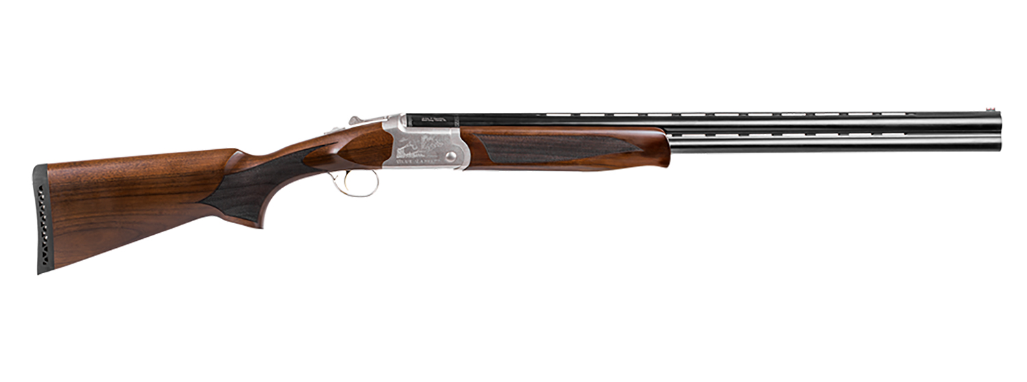 Girsan Balikli Blue Label 20 Gauge Break Open 2.50″ 2rd 26″ Blue Polished Over/Under Vent Rib Barrel, Engraved Silver Aluminum Receiver, Fixed Turkish Walnut Stock, 5 Mobil Chokes