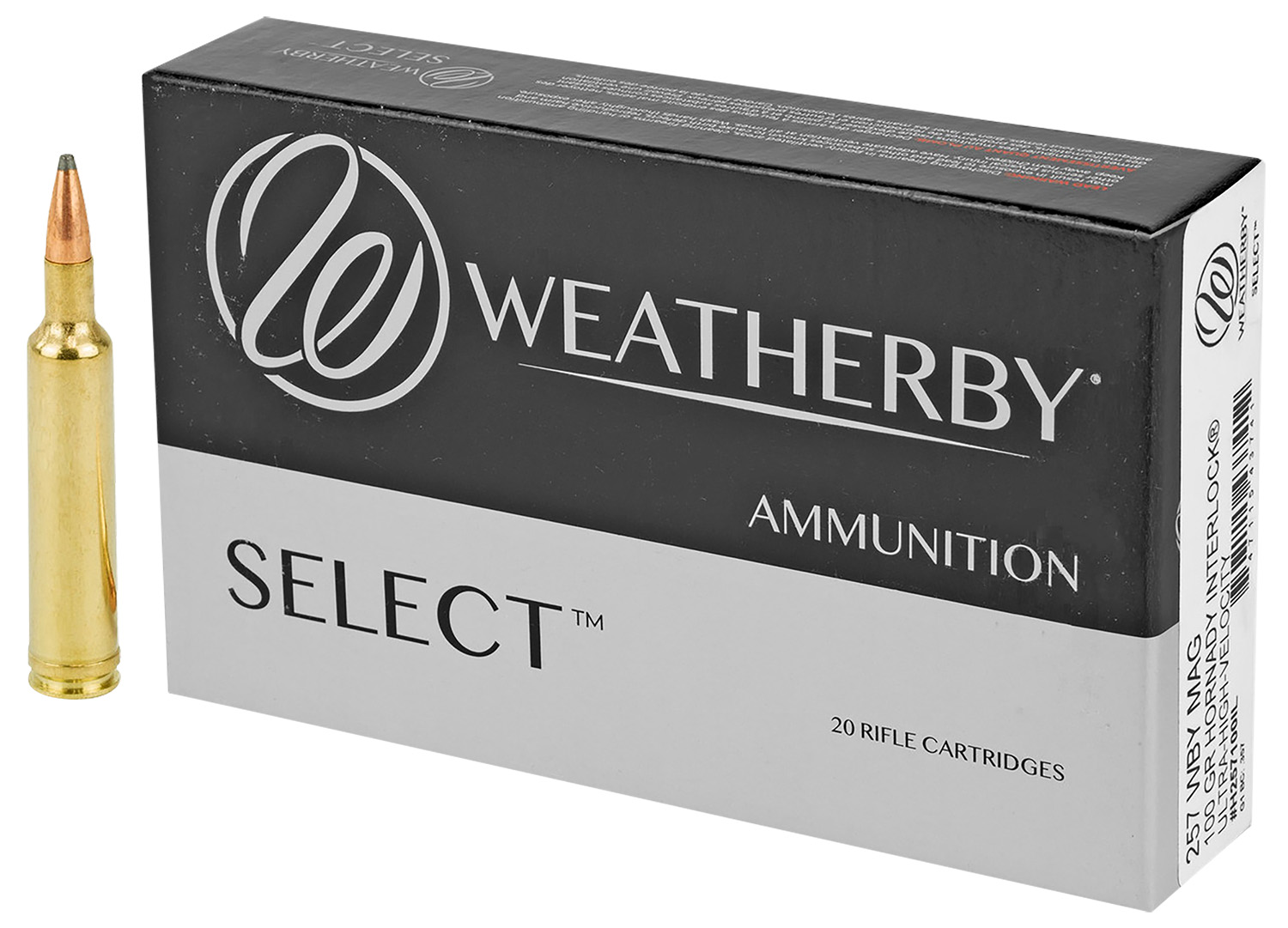 Weatherby H257100IL Select  257WthbyMag 100gr Hornady Interlock 20 Per Box/10 Case