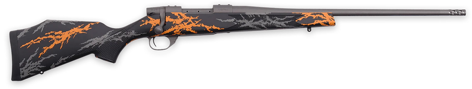 Weatherby VYH308NR2B Vanguard Compact Hunter 308 Win 5+1 20″, Tungsten Gray Barrel/Rec, Black w/Gray & Orange Sponge Accents Monte Carlo Stock, Accubrake Muzzle Brake