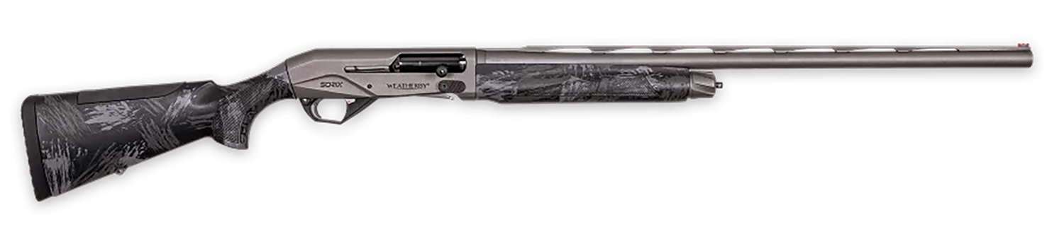 Weatherby XST2028MAG Sorix Full Size 20 Gauge Semi-Auto 3″ 2+1 28″ Gray Cerakote Vent Rib Barrel & Drilled & Tapped Steel Receiver, Storm Camo Synthetic Stock w/Adj Shim, Ambidextrous