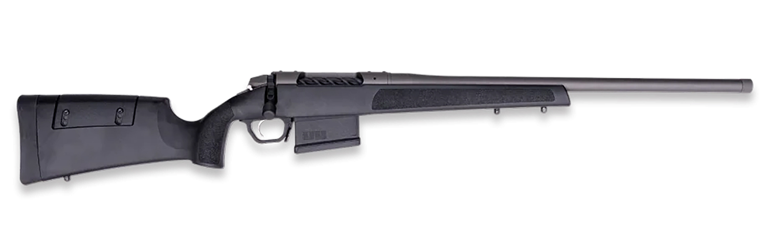 Weatherby 3WR047MMBROT 307 Range SF 7mm BC 5+1 20″ Tungsten Cerakote Heavy Threaded Barrel, Tungsten Cerakote Drilled & Tapped Steel Receiver, Adj Cheek Piece & LOP Black Synthetic Stock
