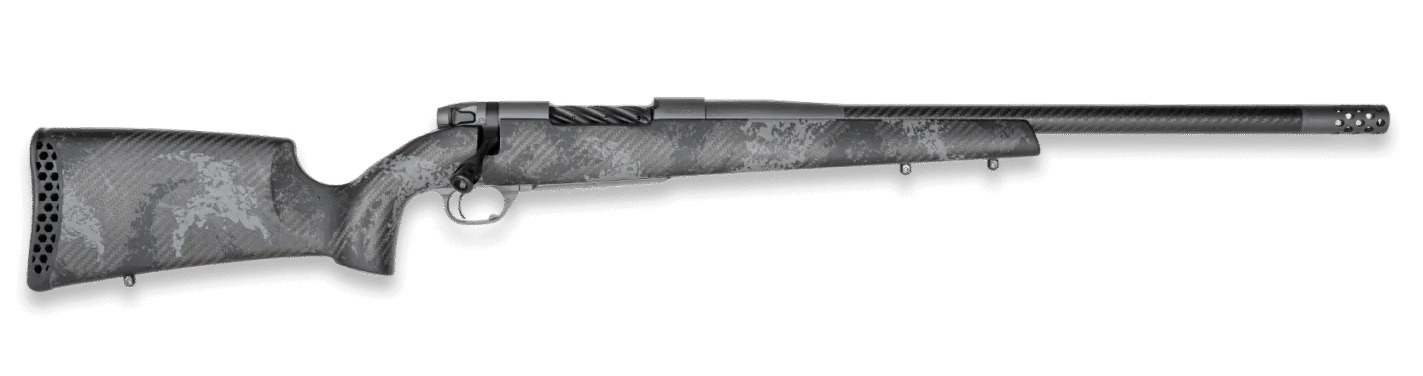 Weatherby MLC01N65RWR4B Mark V Live Wild Carbon 6.5 WBY RPM 4+1 22″ Carbon Gray Cerakote Carbon Fiber Threaded Barrel, Carbon Gray Cerakote Steel Drilled & Tapped Receiver, Exposed Carbon w/Black & Gr