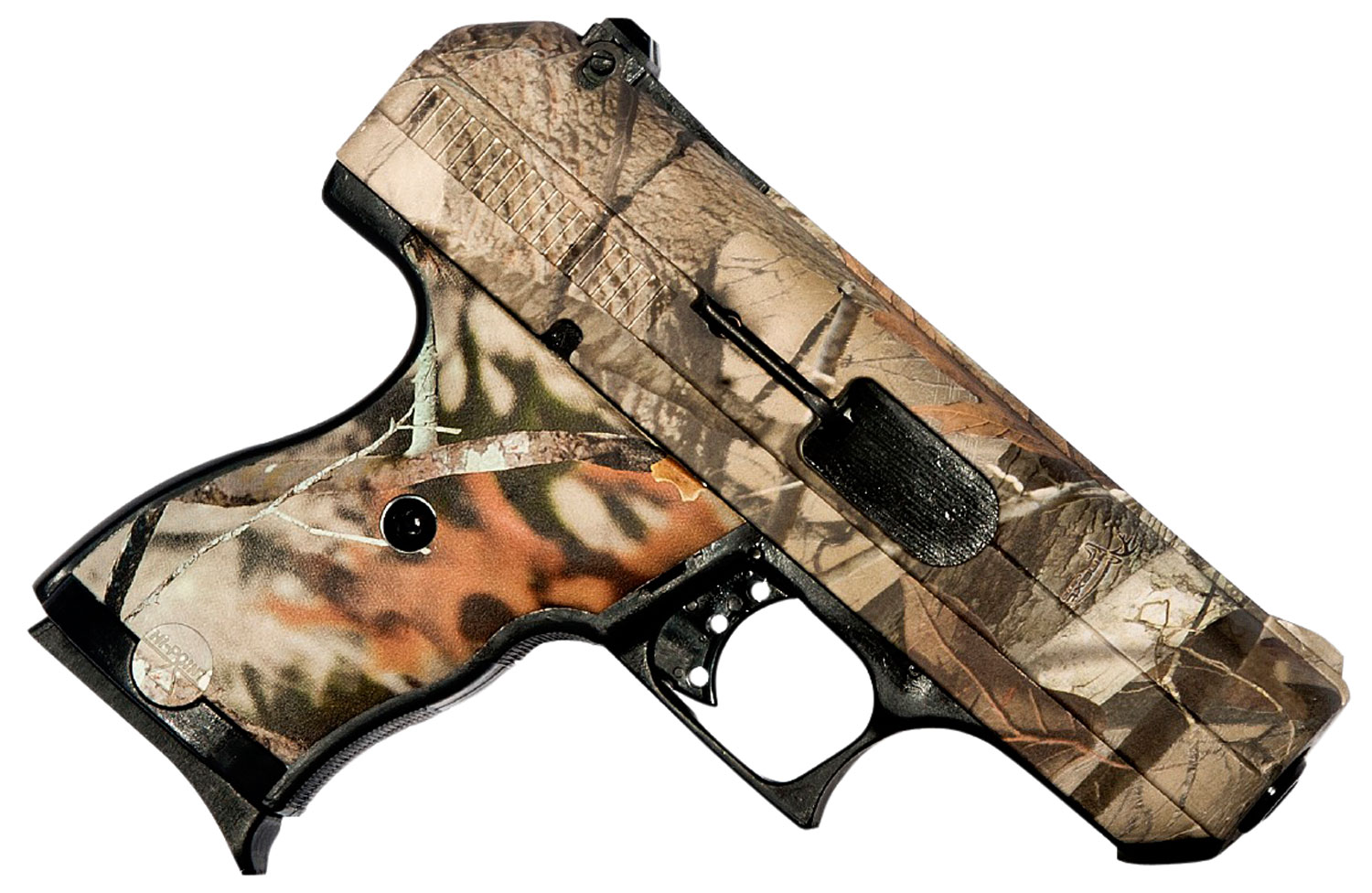 Hi-Point 916WC C9  9mm Luger 8+1 3.50″ Black Steel Barrel, Hydro-Dipped Woodland Camo Serrated Steel Slide, Hydro-Dipped Woodland Camo Polymer Frame & Grip