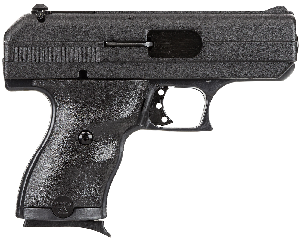 Hi-Point 916HCT1 C9 9mm Luger 8+1 3.50″ Black Steel Barrel, Black Powder Coated Serrated Steel Slide, Black Polymer Frame, Black Plastic Grip, MTM Case, Tuff1 Grip