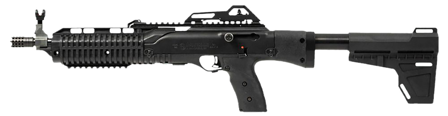 Hi-Point 4595PBRACE 4595P  45 ACP 9+1 14.95″ Black Threaded Barrel, Black Powdercoat Polymer Receiver w/Picatinny Rail, Picatinny Rail Forend, Black Pistol Brace, Black Plastic Grip