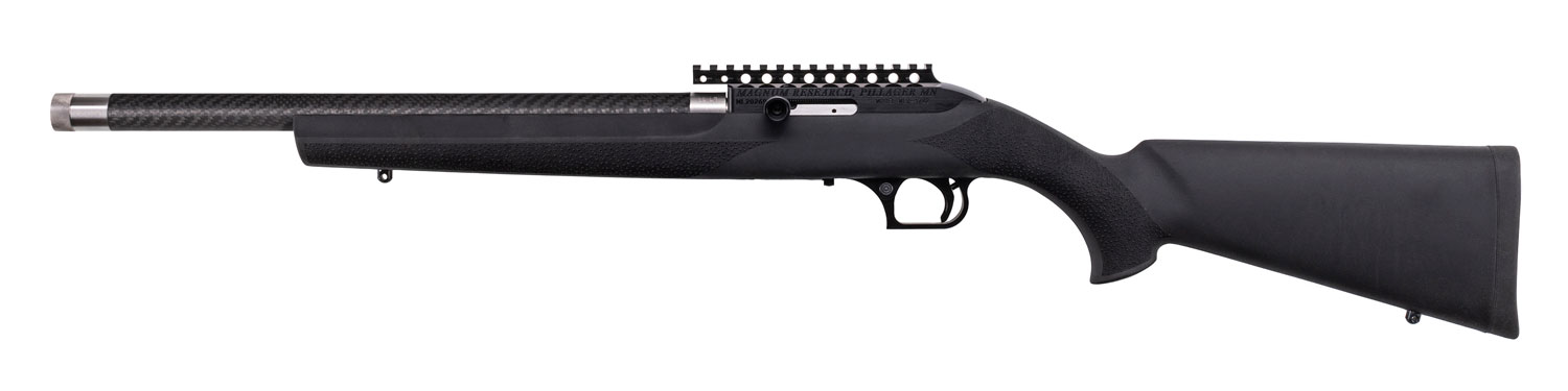 Magnum Research SSH22GT Magnum Lite SwitchBolt Full Size 22 LR 10+1 16.50″ Black Anodized Carbon Steel/Threaded Barrel, Black w/Integral Scope Base Receiver, Black Fixed Hogue OverMolded Stock, Right