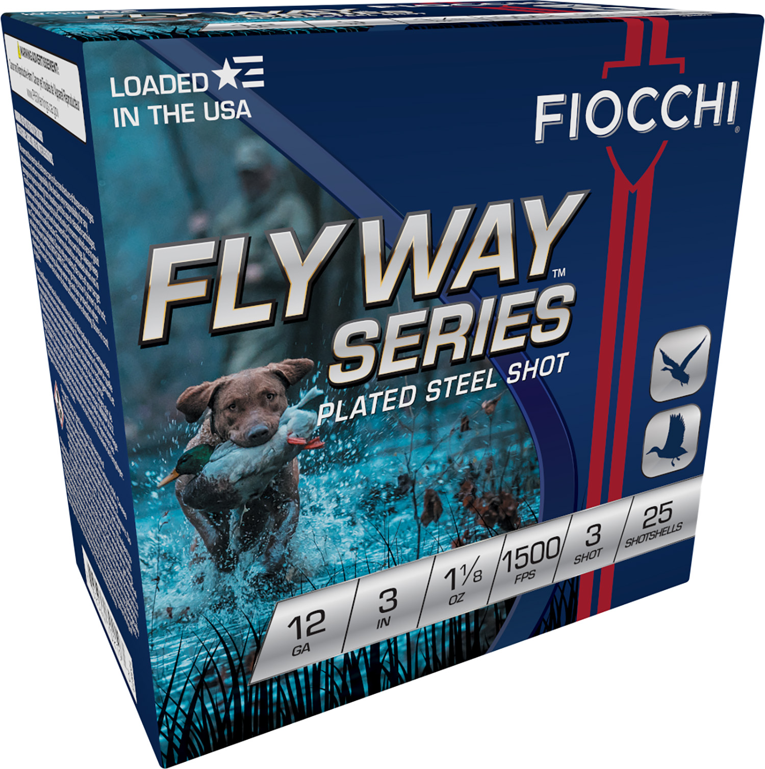 Fiocchi 123ST3 Flyway  12Gauge 3″ 1 1/8oz 3Shot 25 Per Box/10 Case