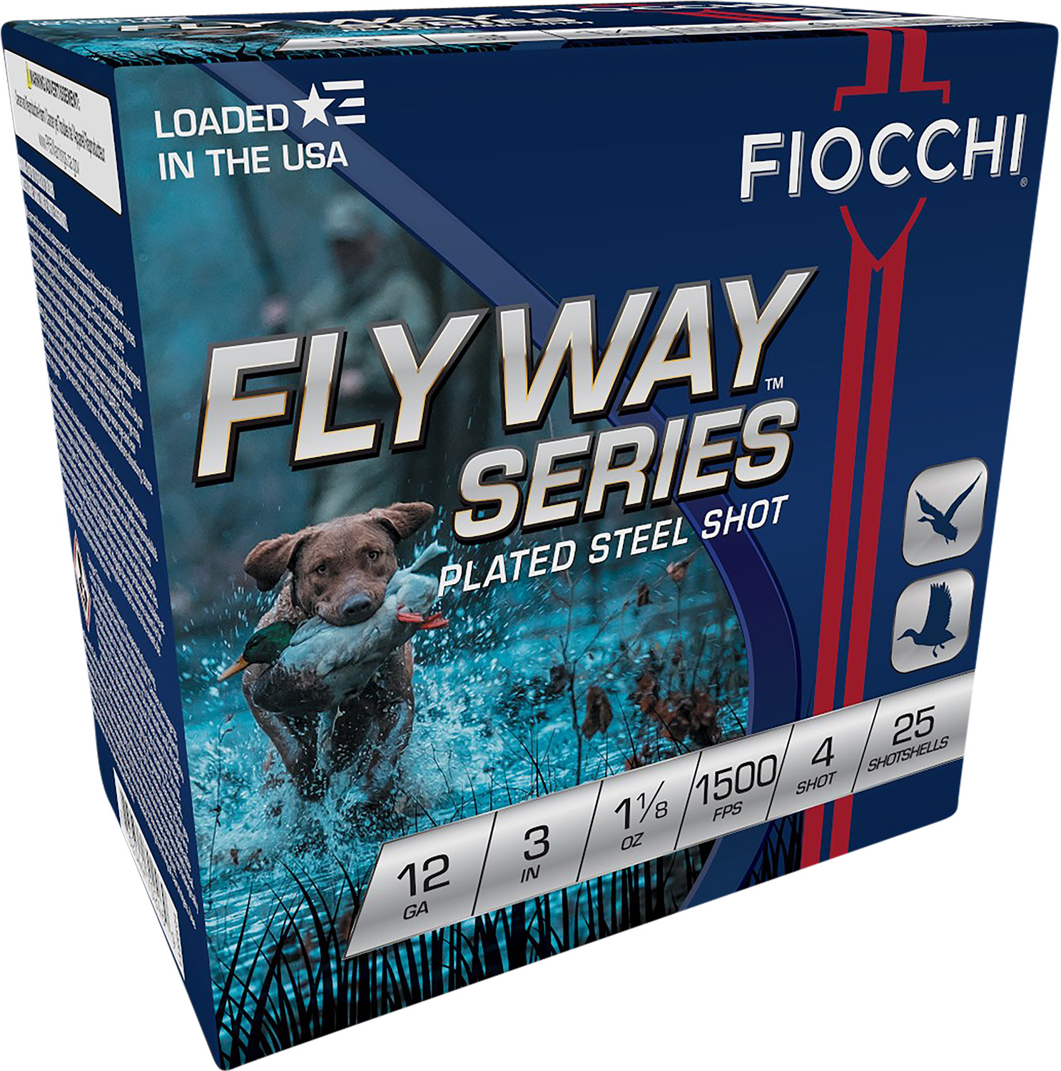 Fiocchi 123ST4 Flyway  12Gauge 3″ 1 1/8oz 4Shot 25 Per Box/10 Case