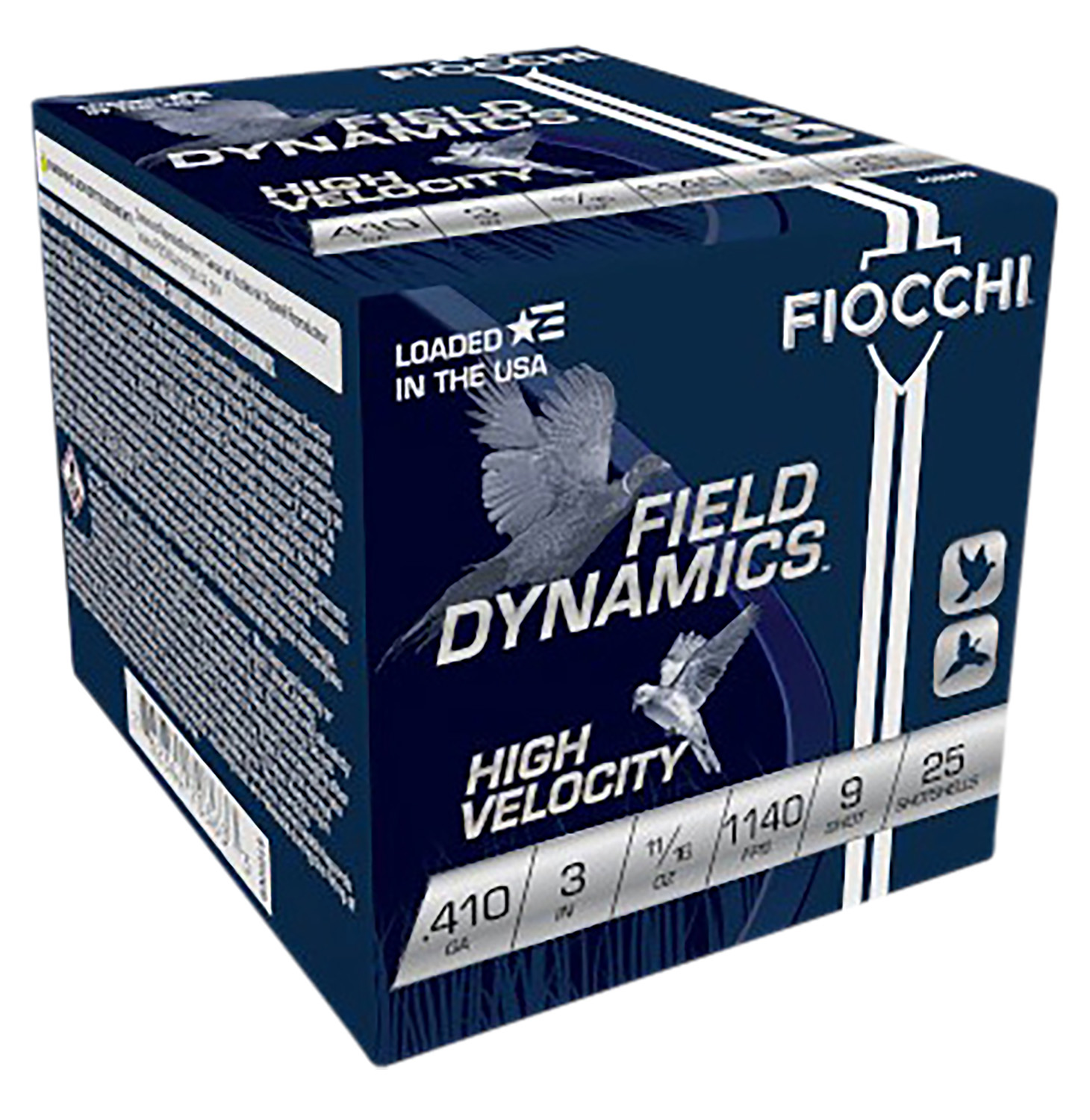 Fiocchi 410HV9 Field Dynamics High Velocity 410Gauge 3″ 11/16oz 9Shot 25 Per Box/10 Case
