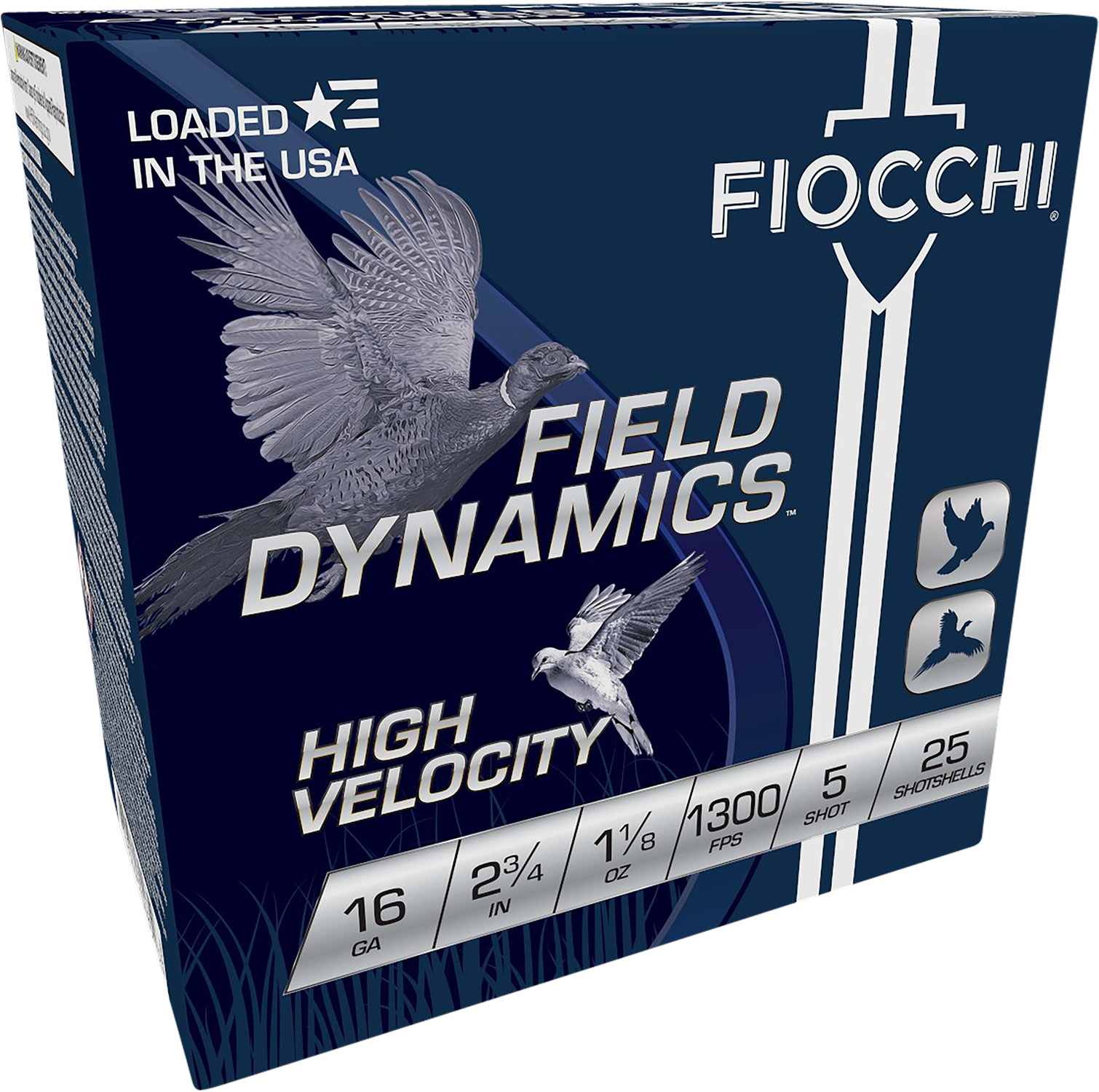Fiocchi 16HV5 Field Dynamics High Velocity 16Gauge 2.75″ 1 1/8oz 5Shot 25 Per Box/10 Case