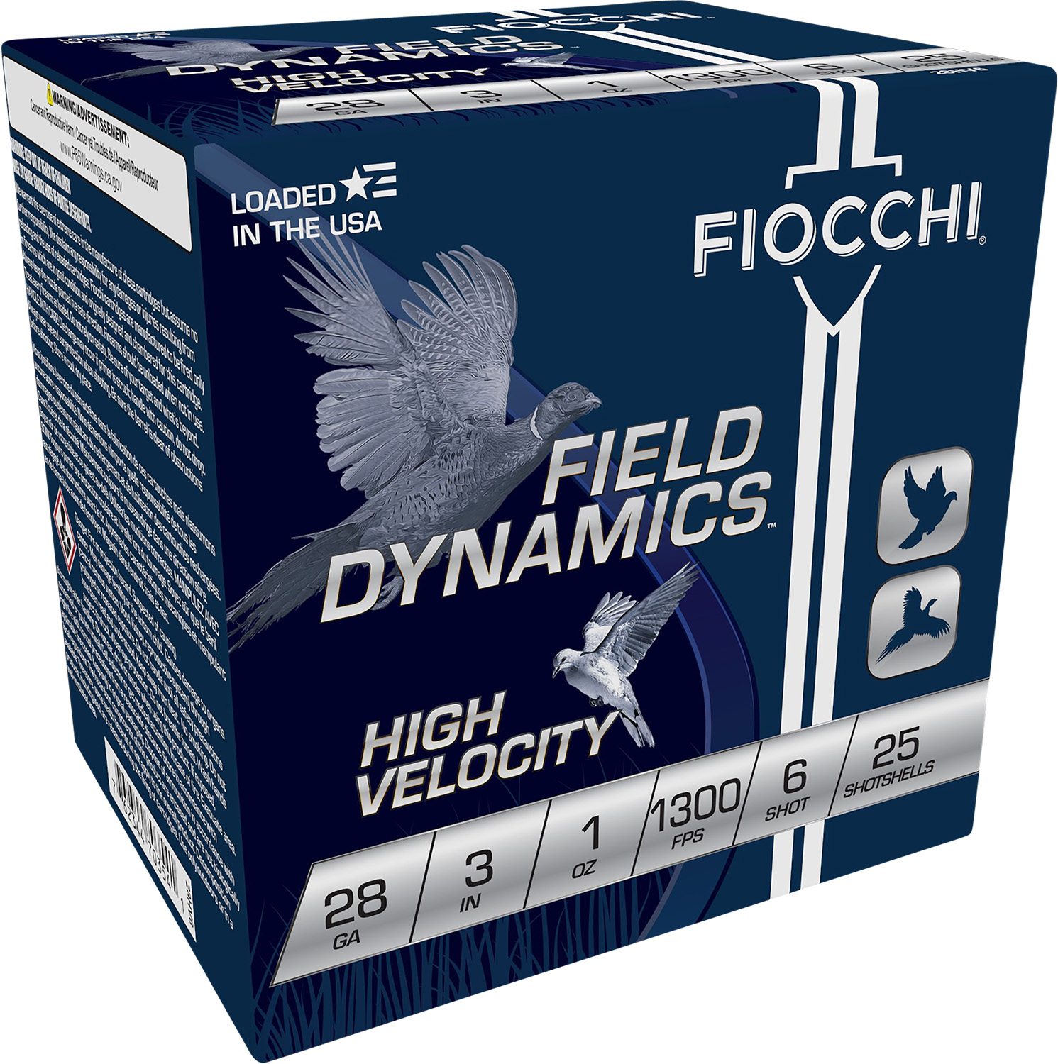 Fiocchi 283HV6 Field Dynamics High Velocity 28Gauge 3″ 1oz 6Shot 25 Per Box/10 Case