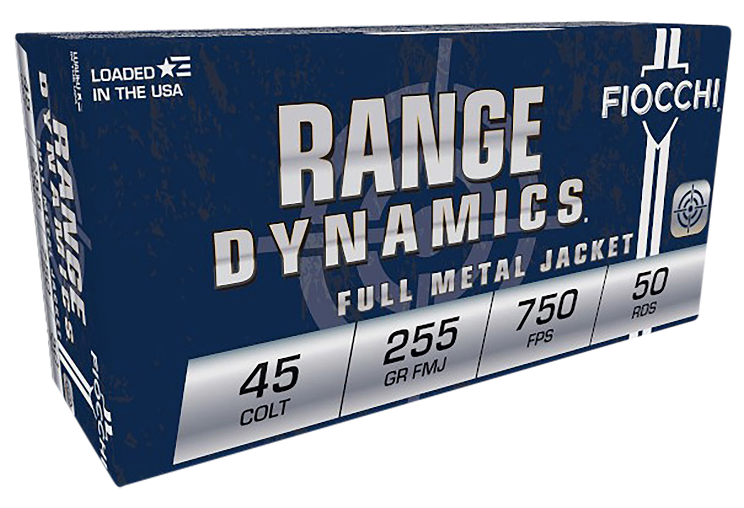 Fiocchi 45LCCMJ Range Dynamics 45Colt 225gr Complete Metal Jacket 50 Per Box/10 Case