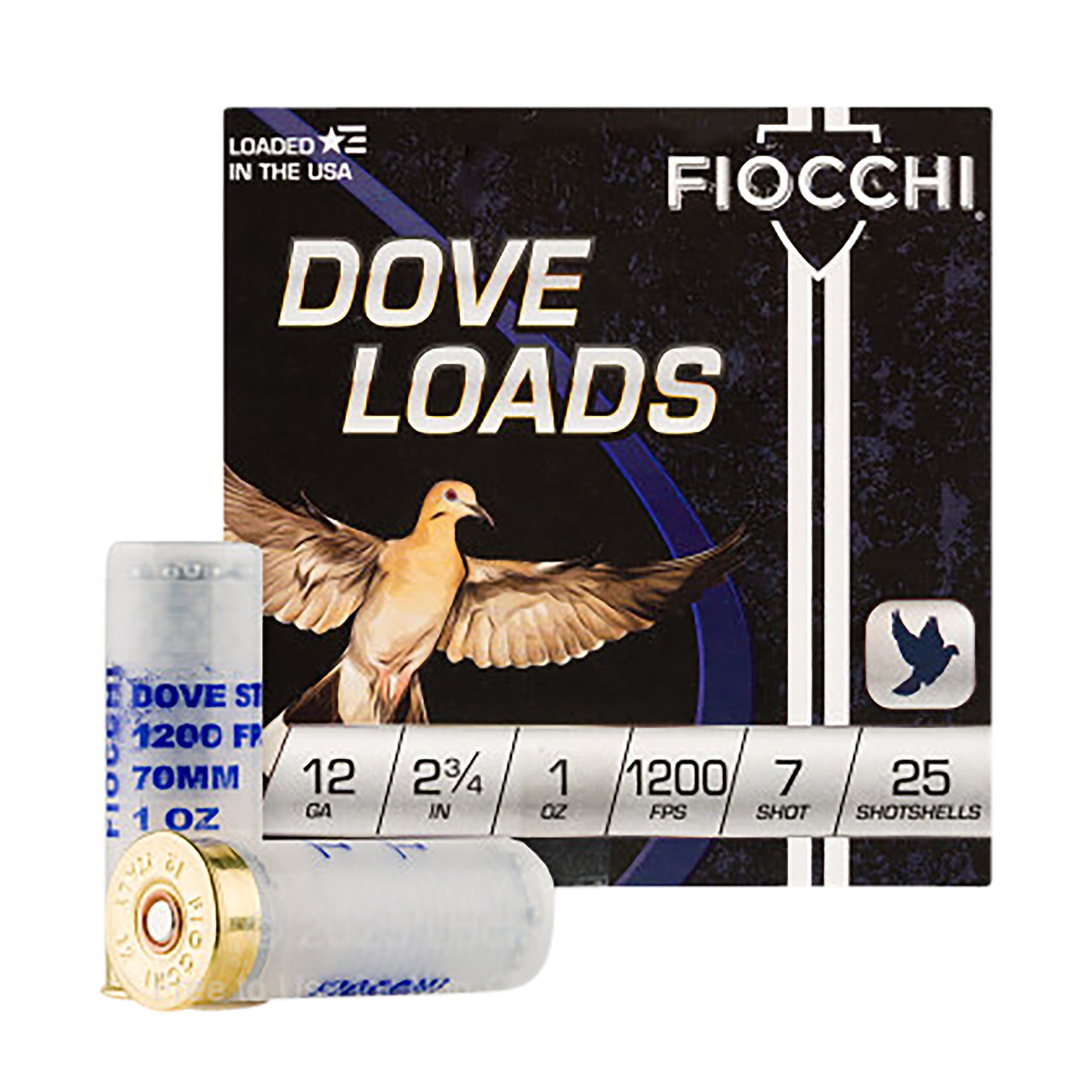 Fiocchi 12DLS17 Dove & Quail 12Gauge 2.75″ 1oz 7Shot 25 Per Box/10 Case