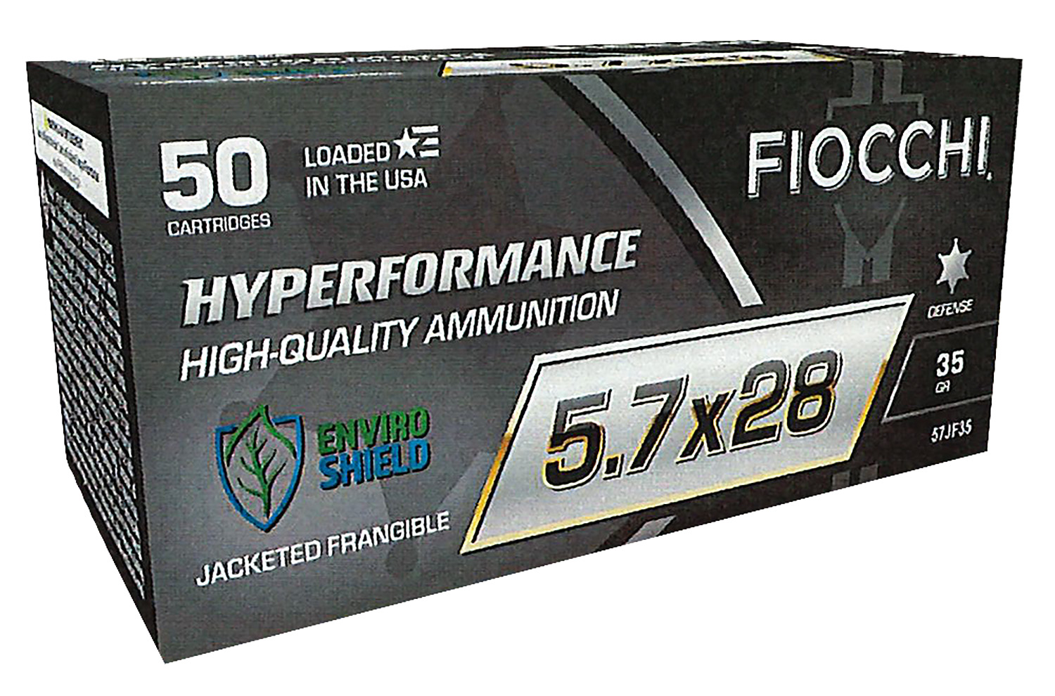 Fiocchi 57JF35 Hyperformance 5.7x28mm 35gr Jacketed Frangeable 50 Per Box/10 Case