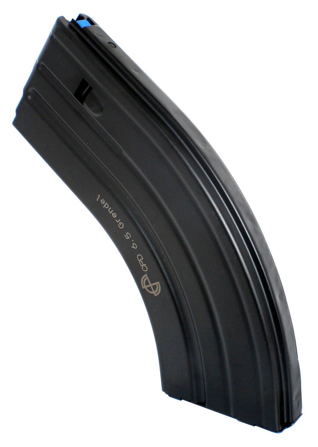 DuraMag 2865041206CPD SS 26rd 6.5 Grendel/6mm ARC for AR-15 Black w/ Blue Follower Detachable