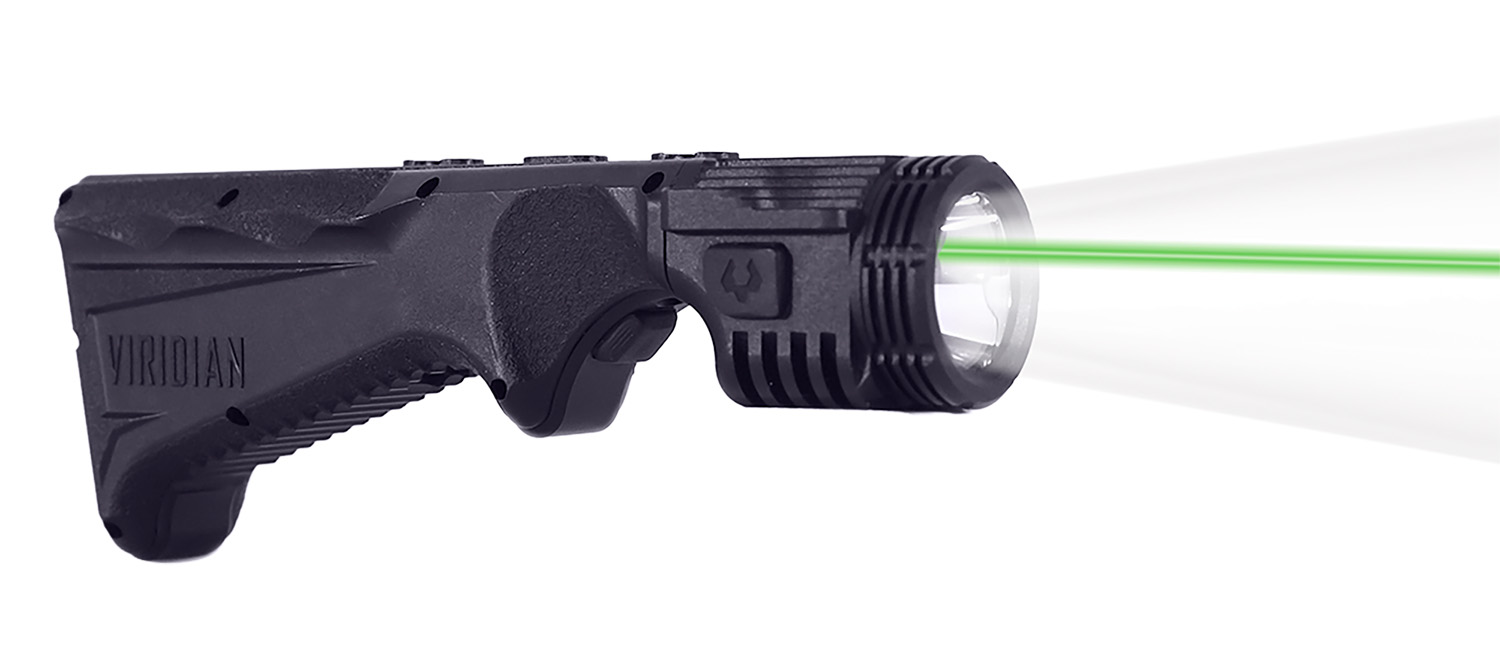 Viridian 9120090 4LUX 2K Grip Light with Green Laser Black 2000 Lumens White LED/Green Laser
