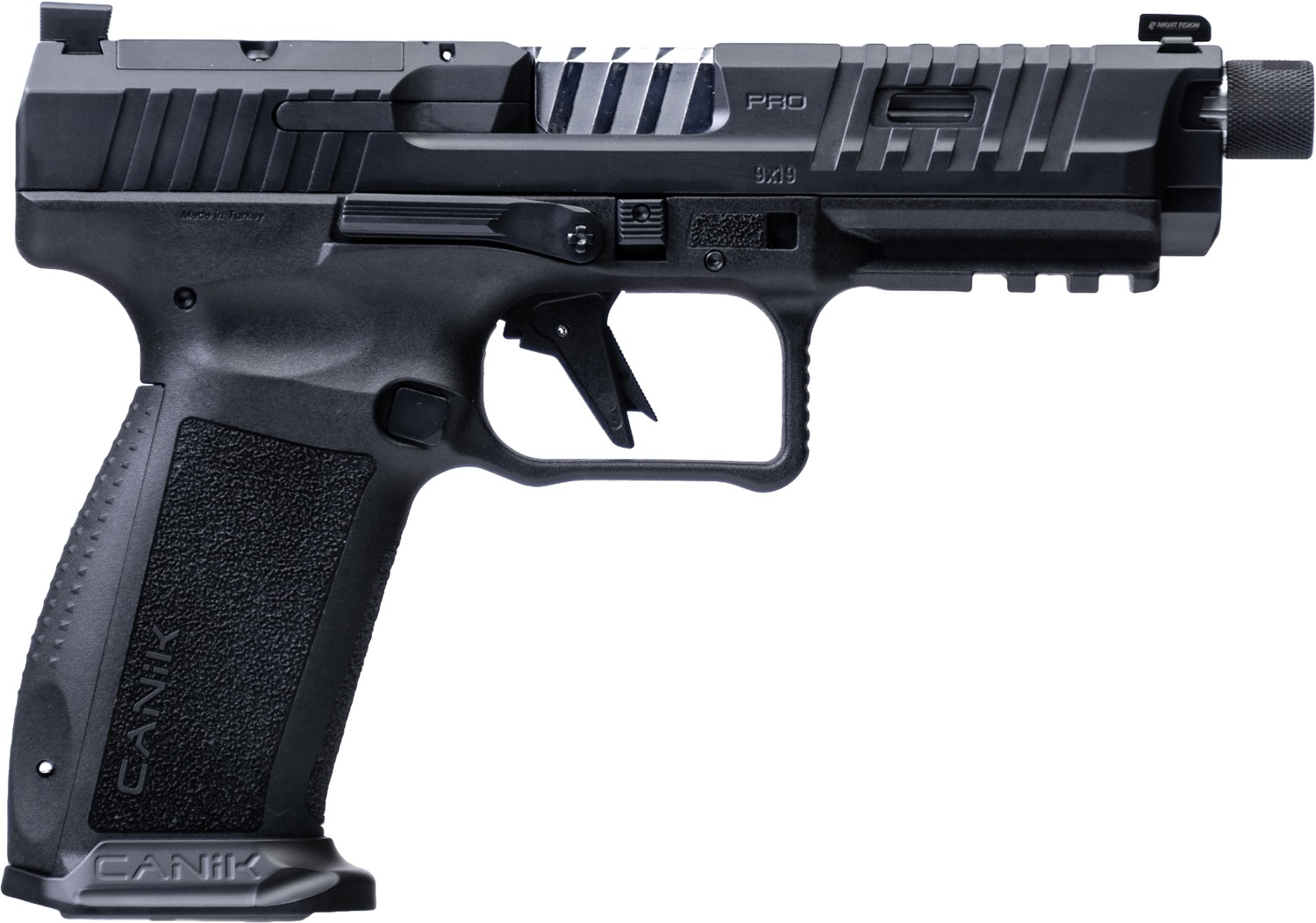 Canik HG7069-N Mete SFT Pro Full Size 9mm Luger 20+1 18+1 5″ Chrome Plated Threaded Barrel, Stingray Steel Optic Ready/Serrated Slide, Stingray Polymer Frame w/Picatinny Rail, Interchangeable Backstra