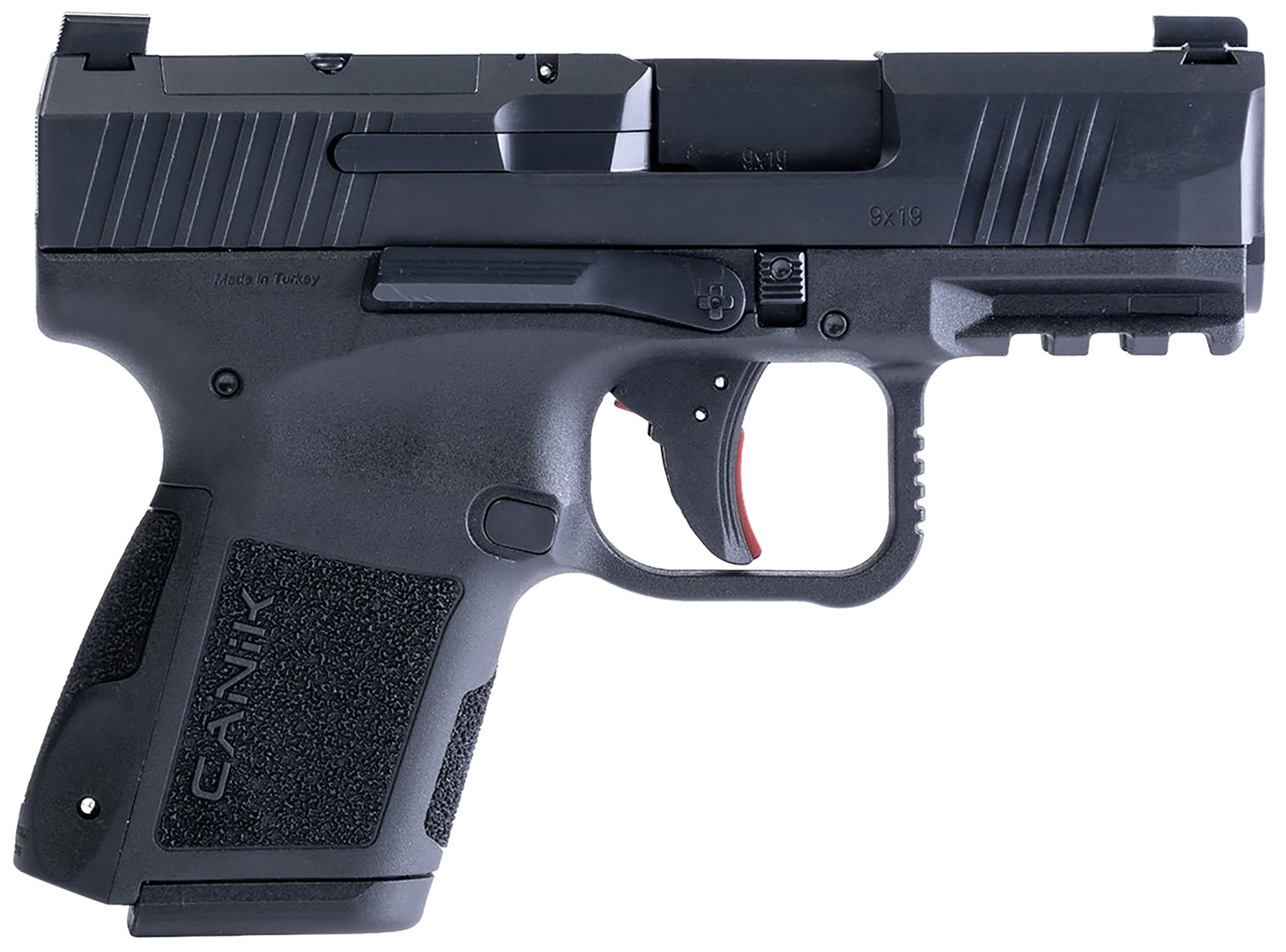 Canik HG7651N Mete MC9 9mm Luger 10+1 3.18″ Black Steel Barrel, Tennifer w/Black Cerakote Optic Ready/Serrated Slide, Black Polymer Frame w/Picatinny Rail, Black Polymer Grips