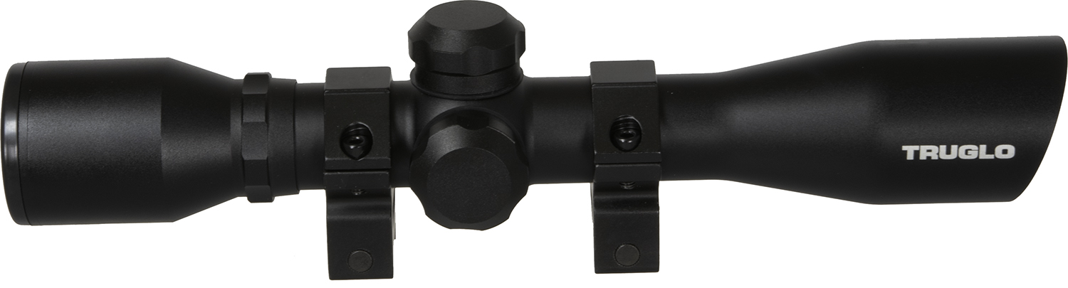 TruGlo TG8504BD Compact Black Anodized Matte Black 4x 32mm 1″ Tube Diamond Reticle
