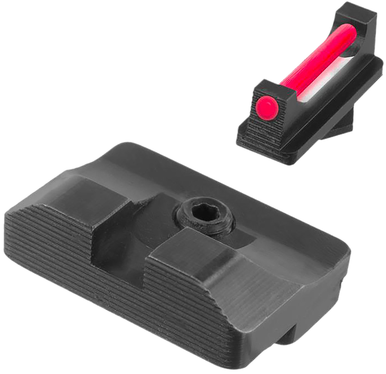 TruGlo TGTG132CZ1 Fiber-Optic Pro Red Fiber Optic Front/Blacked Rear/Black Frame Fits CZ SP