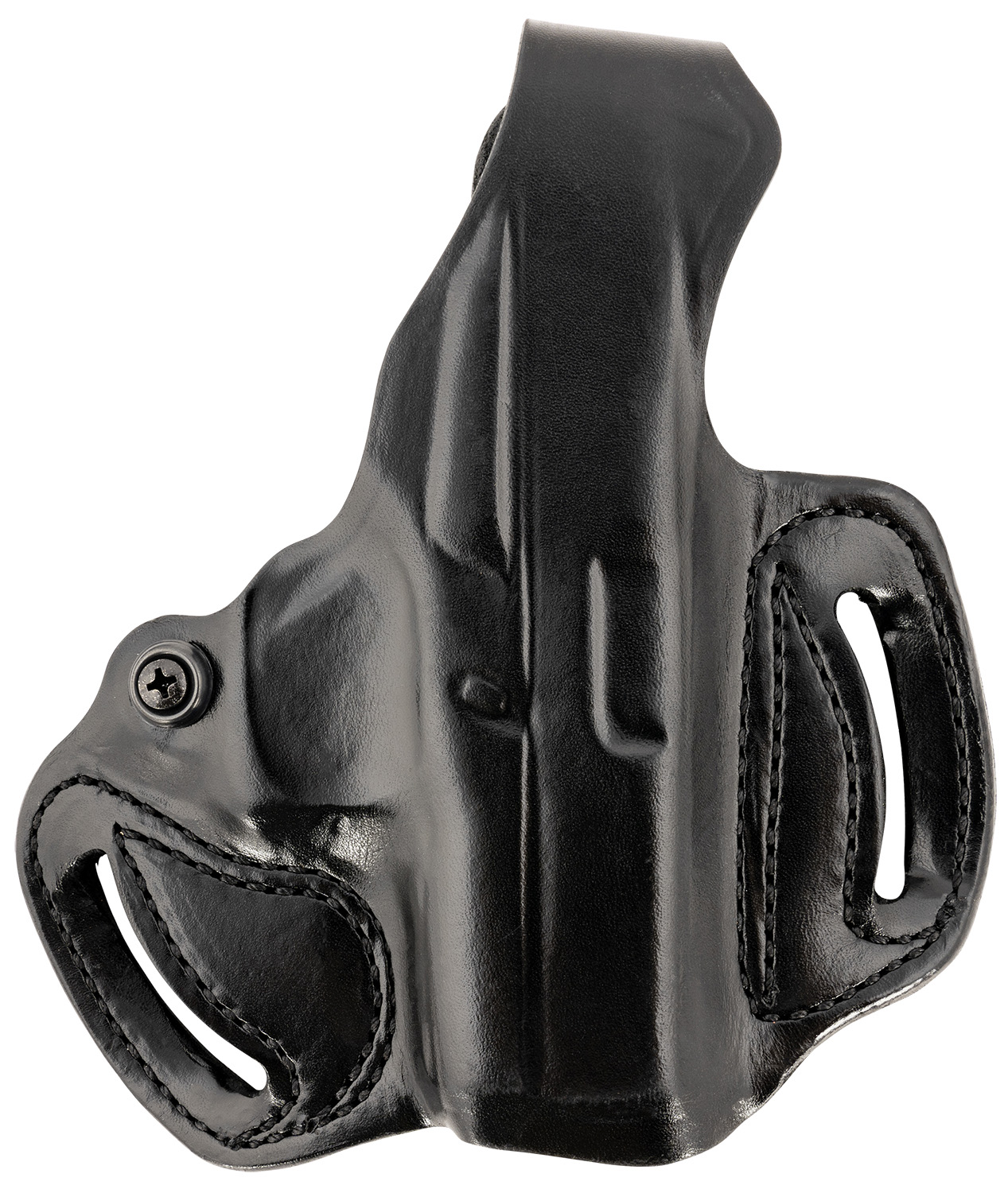 DeSantis Gunhide 085BA8BZ0 Thumb Break Mini Slide OWB Black Leather Belt Slide Fits Glock 43/43x/48 Belt 1.75″ Wide Right Hand