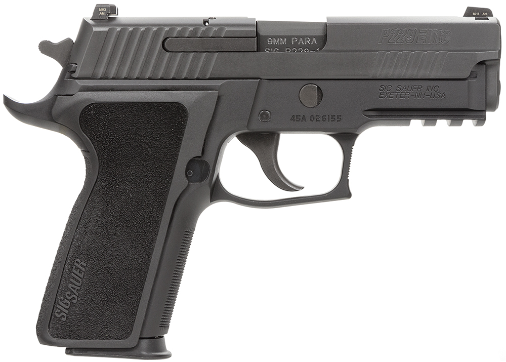 Sig Sauer 229R9ESECA P229 Compact Enhanced Elite *CA Compliant 9mm Luger 3.90″ 10+1 Black Hardcoat Anodized Black 1-Piece Ergo Grip