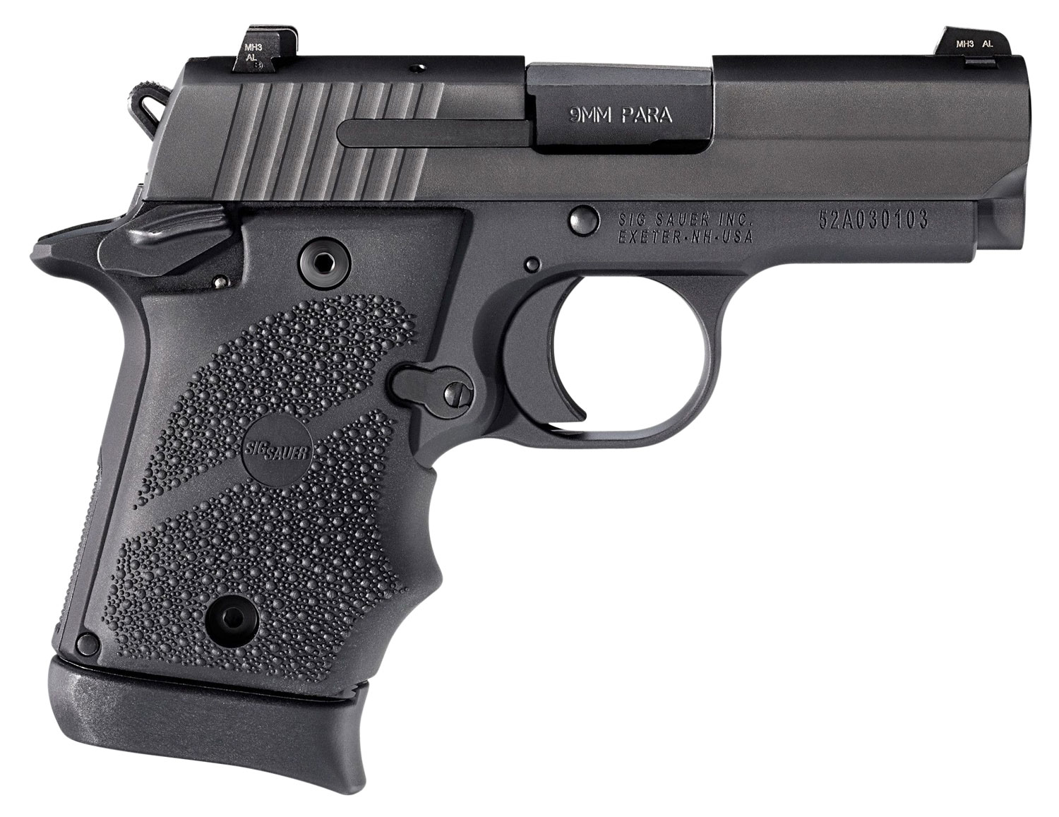 Sig Sauer 938M9BRGAMBI P938 Micro-Compact *MA Compliant 9mm Luger 3″ 7+1 Black Hardcoat Anodized Black Polymer Grip