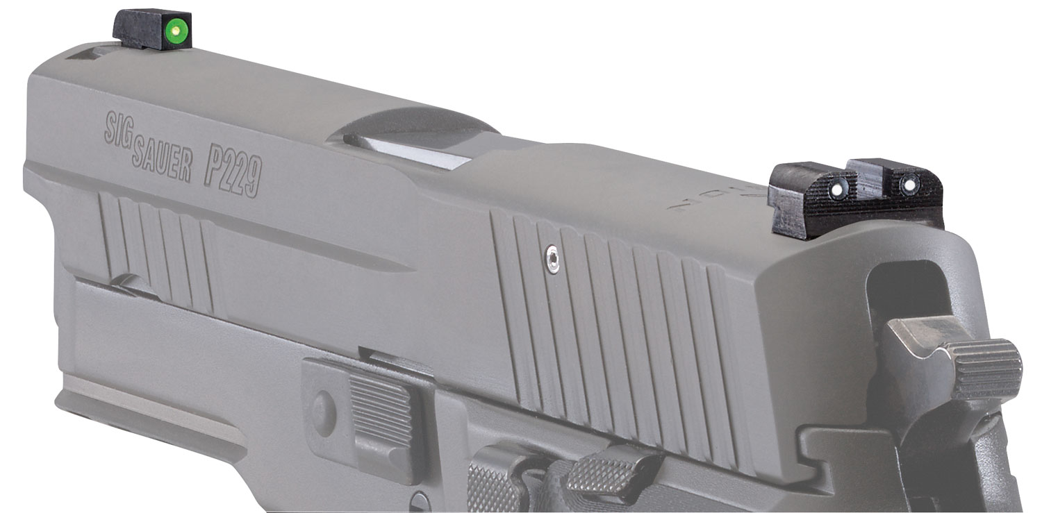 Sig Sauer Electro-Optics SOX10001 X-Ray3 Day/Night Sight Set Green Tritium/Green Outline Front, Green Tritium Rear