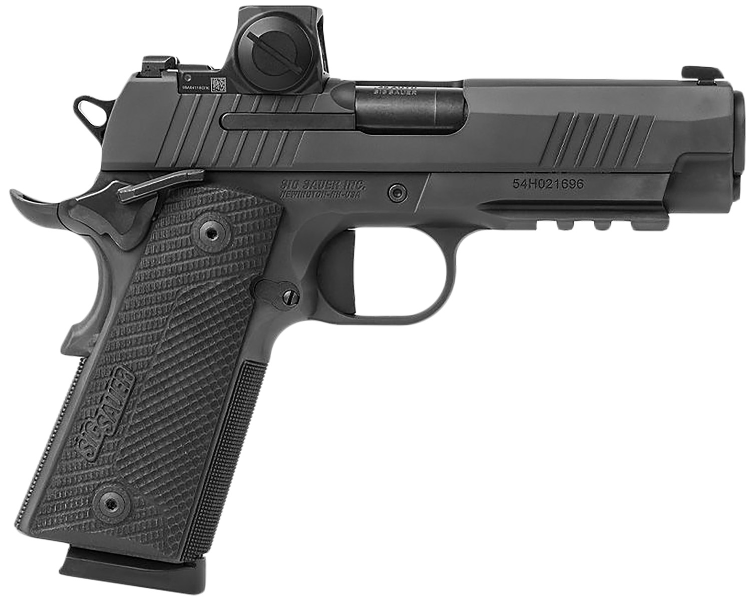 Sig Sauer 191XCA45BXR3RXX 1911 XCarry 45 ACP 8rd 4.25″ Black DLC Black DLC Serrated Stainless Steel Slide Black DLC Black G10 Grip