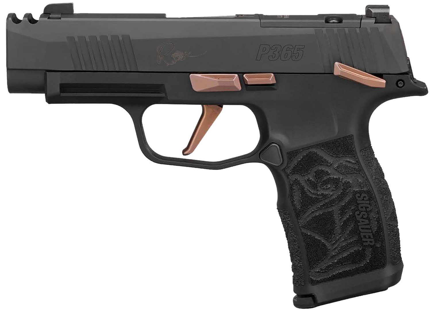 Sig Sauer 365XL9ROSEMSCA Rose *CA Compliant 9mm 10+1 3.10″ Nitron Stainless Steel Slide/Laser Engraved Polymer Grip