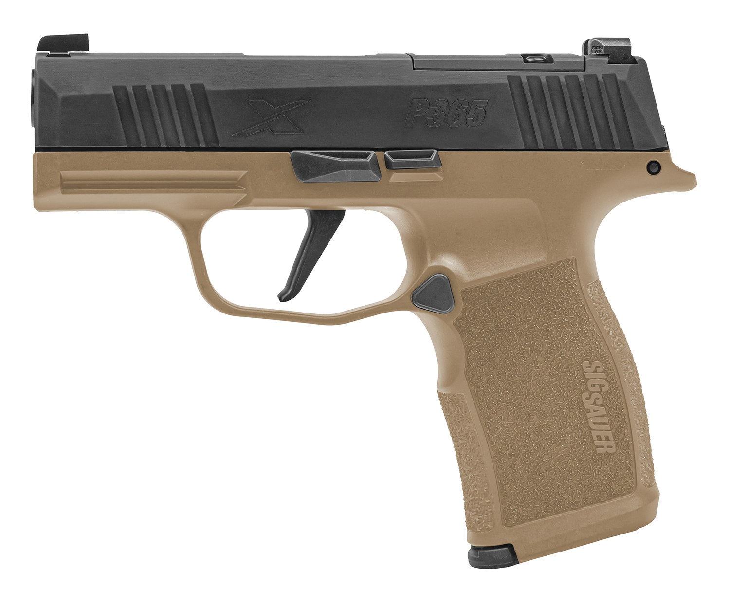 Sig Sauer 365X9CTXR3P P365X Micro-Compact Frame 9mm Luger 12+1 3.10″ Steel Barrel, Optic Ready/Serrated Slide, Coyote Tan Stainless Steel Frame w/Accessory Rail, Polymer Grip