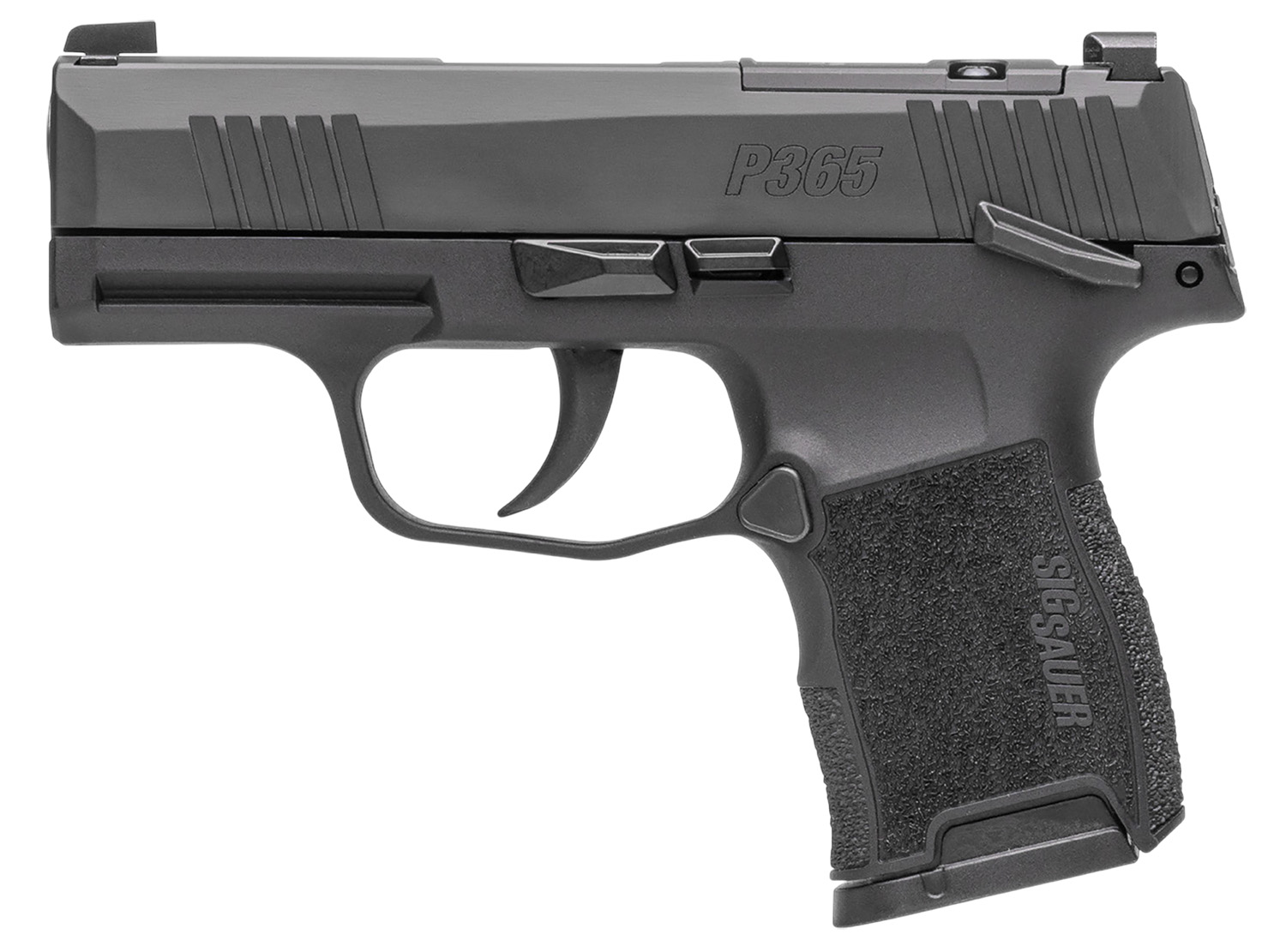 Sig Sauer 3659BXR3PMSSLCA P365 *CA Compliant 9mm Luger 10+1 3.10″ Black Nitron Stainless Steel Optic Ready/Serrated Slide, Black Polymer Frame w/Accessory Rail, Black Polymer Grip
