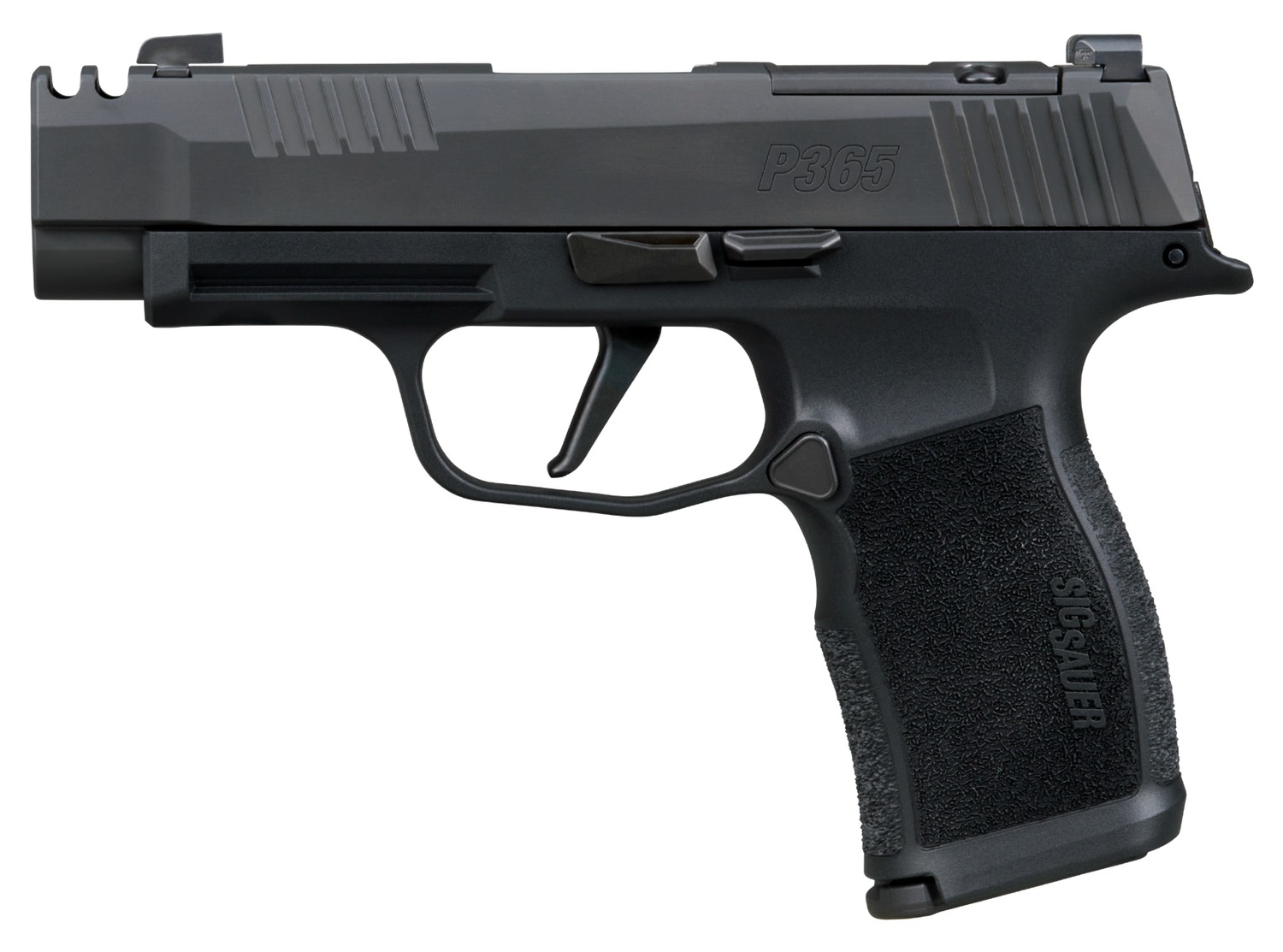Sig Sauer 365XL380COMP P365XL  380 ACP 12+1 3.10″ Black Ported Barrel, Black Nitron Stainless Steel Optic Cut/Ported/Serrated Slide, Black Stainless Steel Frame w/Picatinny Rail, Textured Grip, SIG-LO