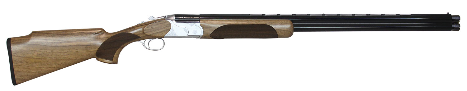 CZ-USA 06459 Redhead Premier Target 12 Gauge 3″ 2rd 30″ Gloss Black Chrome Barrel, Silver Satin Chrome Metal Finish, Turkish Walnut Stock Includes 5 Extended Chokes