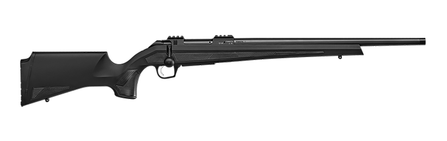 CZ-USA 07417 600+ Alpha 6.5 PRC 3+1 24″ Black Nitride Threaded Barrel, Black Nitride Aluminum Receiver w/Weaver Rail, Black Soft Touch Fixed Polymer Stock