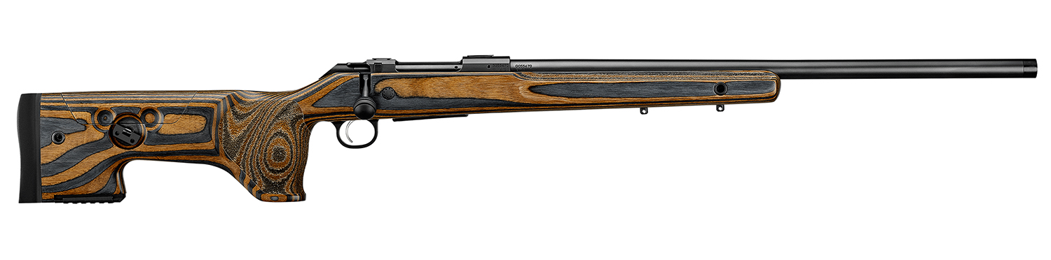 CZ-USA 07514 600+ Range 6mm Creedmoor 5+1 24″ Black Nitride Threaded Barrel, Black Nitride Steel Drilled & Tapped Receiver, Varnished Laminate Stock w/Adj Cheekrest