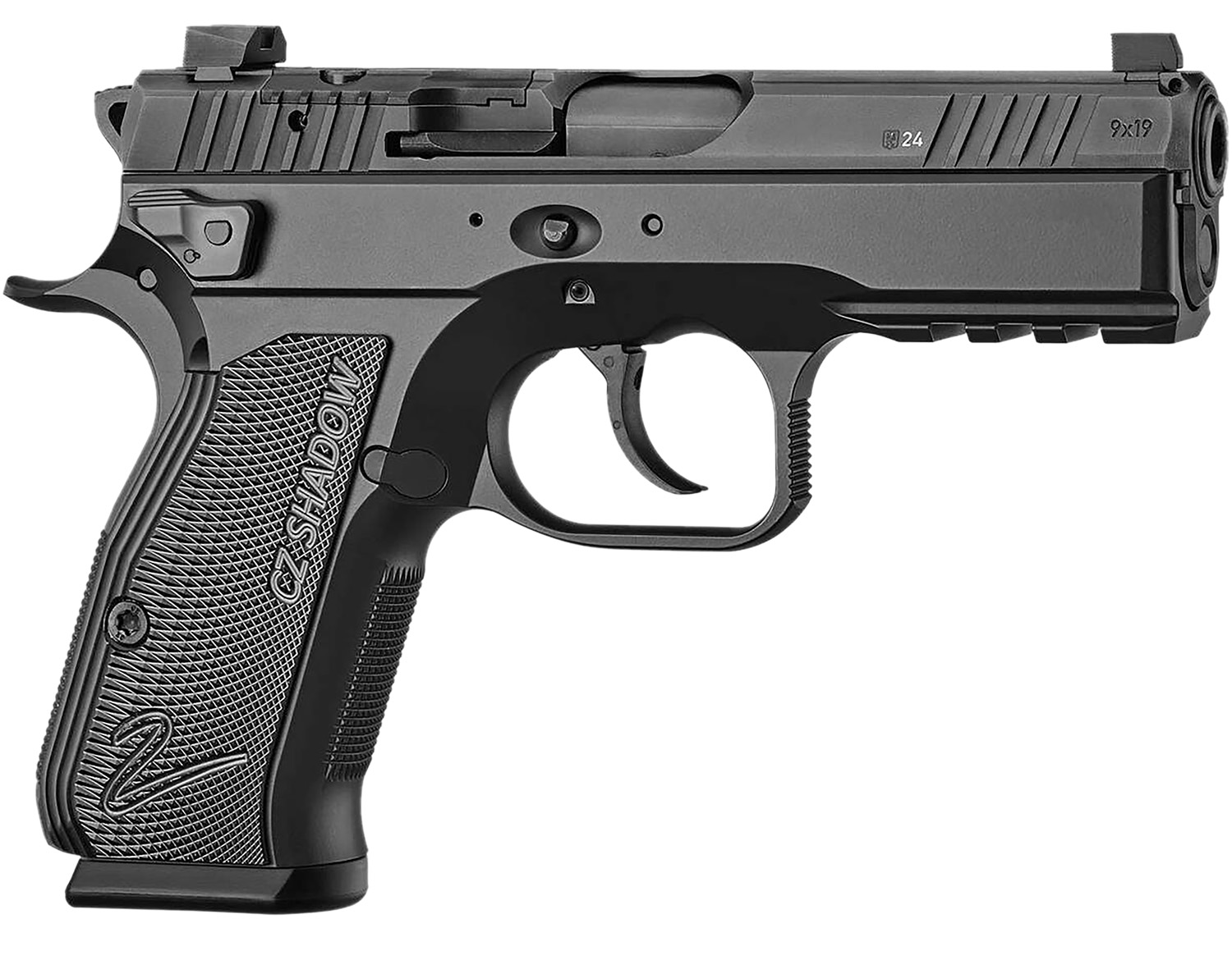 CZ-USA 91244 Shadow 2 Carry Carry Frame 9mm Luger 15+1 4″ Black Steel Barrel, Black Serrated Slide, Black Aluminum Frame w/Beavertail & Picatinny Rail, Black Duralumin Grip