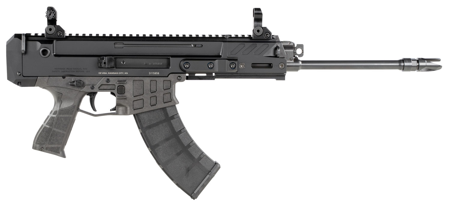 CZ-USA 91462 Bren 2 MS 7.62x39mm 30+1 14.17″ Black Steel Barrel, Black Aluminum Receiver w/Picatinny Rail, Carbon Fiber/Polymer Frame, Black Stippled Grip, Right Hand