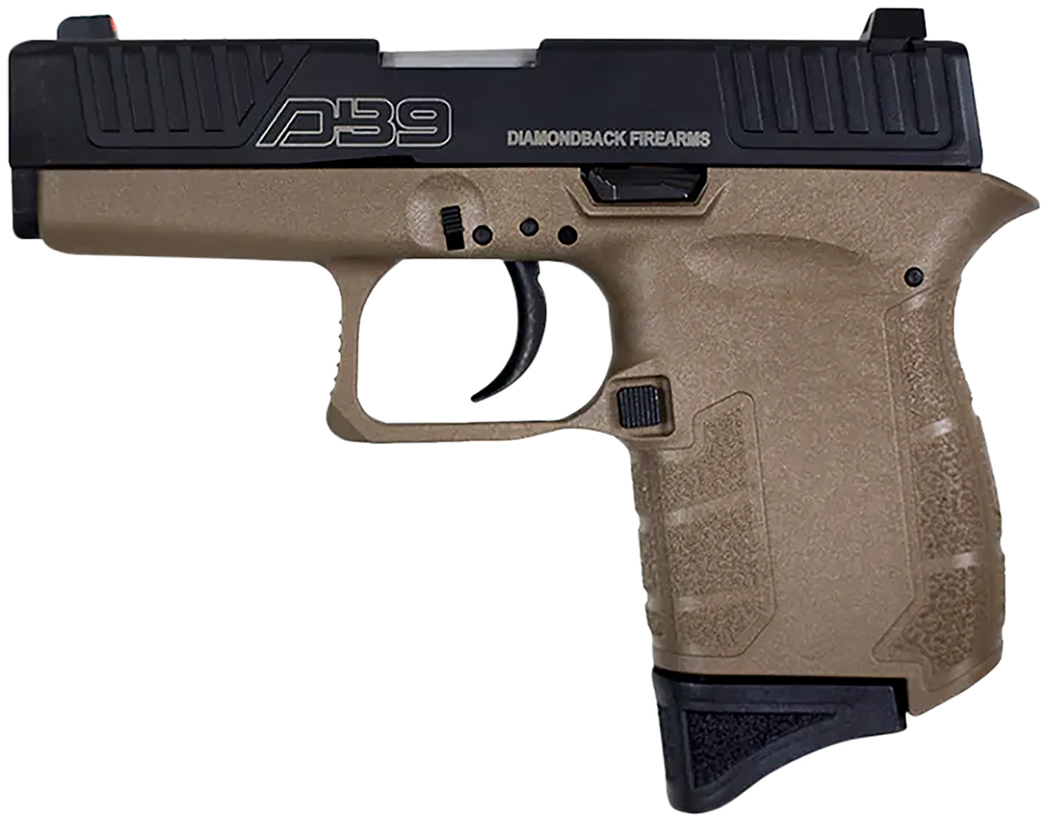 Diamondback DB0200P061 DB9 Gen4 Micro-Compact Frame 9mm Luger 6+1, 3.10″ Stainless Steel Barrel, Black Nitride Serrated Stainless Steel Slide, Flat Dark Earth Polymer Frame & Grip