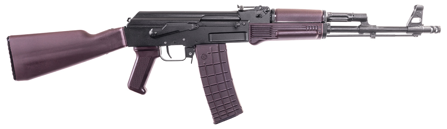 Arsenal SAM567PM SAM5 5.56x45mm NATO 30+1 16.30″ Matte Black Steel Threaded Barrel, Matte Black Scope Rail Steel Receiver, Polymer Handguard, Fixed Plum Synthetic Stock & Polymer Grip