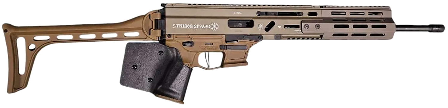 Grand Power 810091158197 Stribog SP9A3G *CA Compliant 9mm Luger 16″ Flat Dark Earth